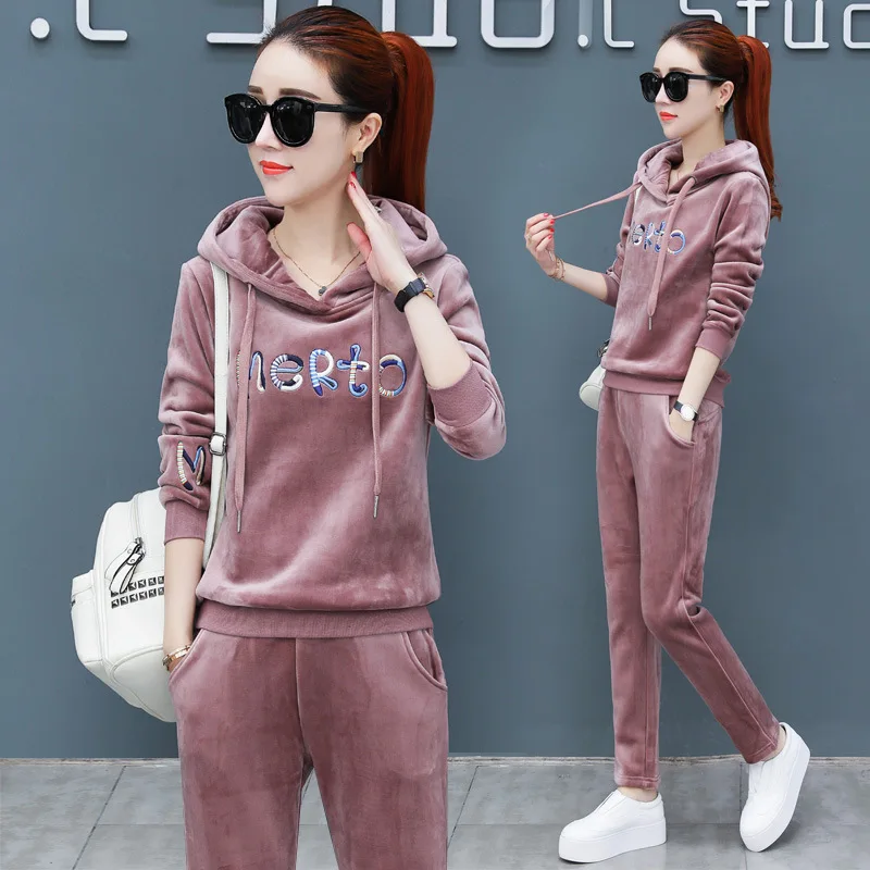 Женский модный спортивный костюм с буквенным принтом спортивные толстовки