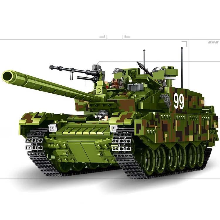 1339 шт Тип 99 Sluban Военная серия Танк мировая война 2 армейские строительные блоки