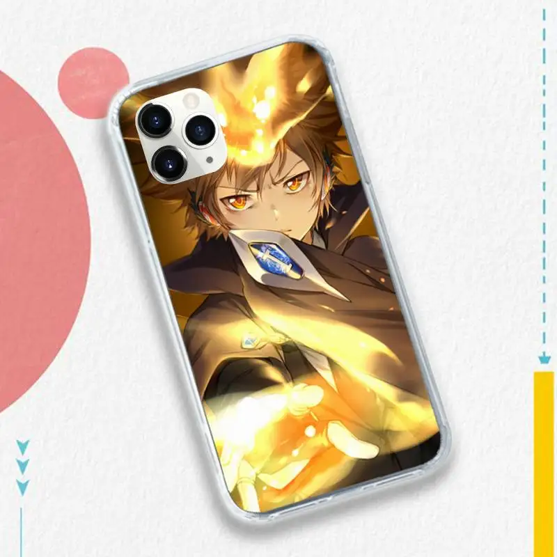 

Anime Tsunayoshi HITMAN REBORN! Phone Case for iPhone 11 12 pro XS MAX 8 7 6 6S Plus X 5S SE 2020 XR