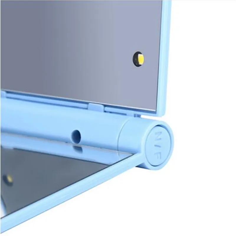 1 шт. 8 светодиодных ламп женские складные зеркала для макияжа женское