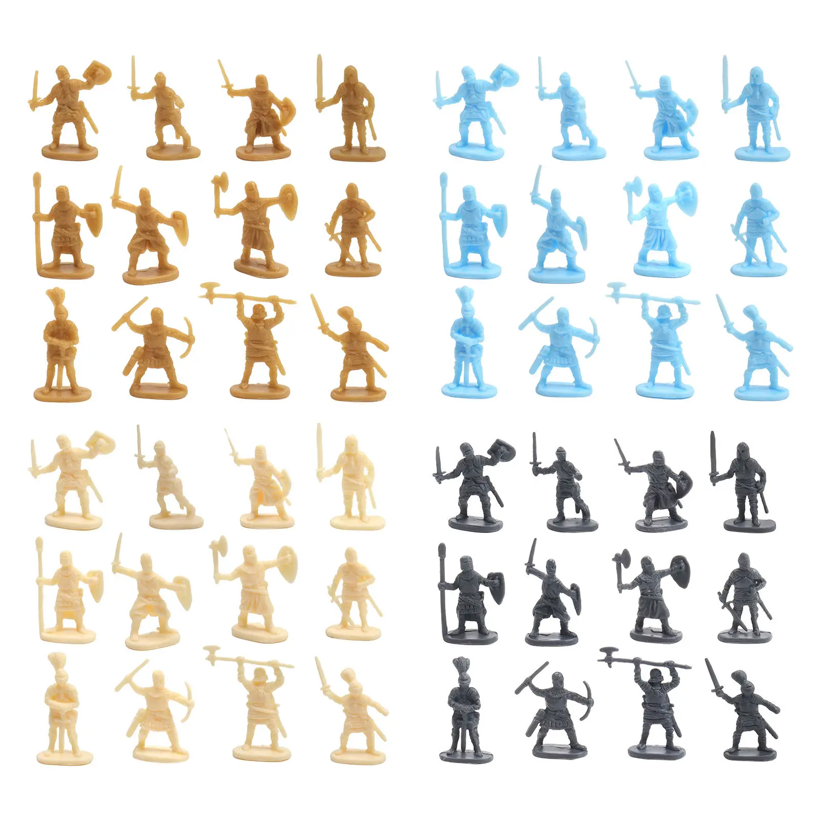 

200/Set Plastic Ancient Soldier Figures Toy Archaic Soldiers Army Men Swordman Action Figure Historical Warfare Layout Gift