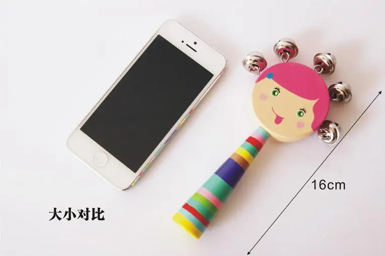 

Wooden children's music toy hand bell Baby Educational hand-Rattles Kids Wood Toy Musical Instrument Baby Rattles & Mobiles Toy
