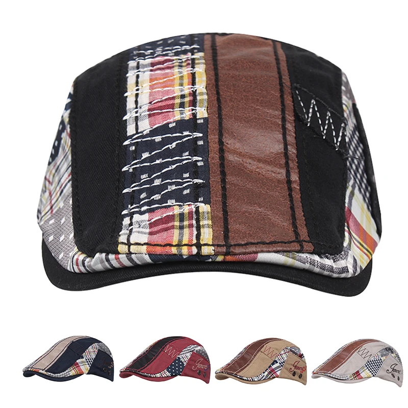 

The Latest Men's And Women's Outdoor Stitching Beret Fashion Retro Gatsby Hat Linen Gatsby Hat Painter Hat