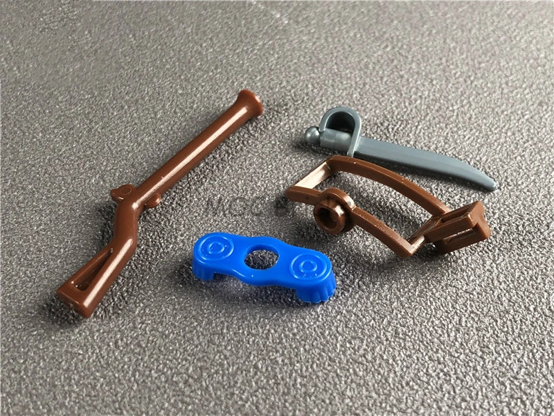 10 компл./лот кубики Moc пират кремневый мушкет имперский оружие солдаты комплект 2561 строительные блоки игрушка "сделай сам" для детей; в качестве подарка на Рождество - Цвет: Old Musket blue A