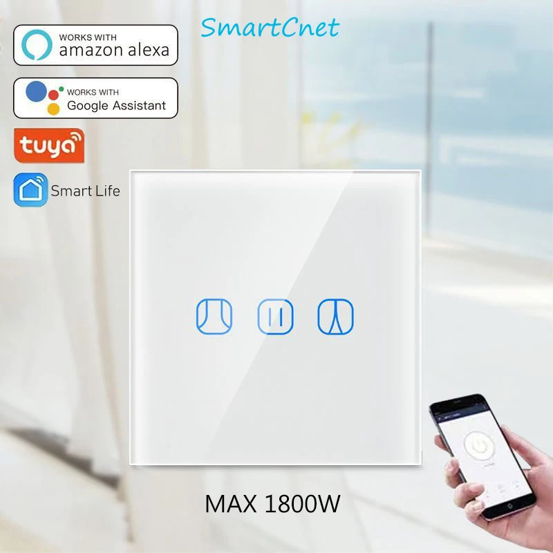 Tuya Smart Life шторка с WIFI переключатель для Электрический моторизованный занавес штора штарки ролика, Google Home, Amazon Alexa Голосовое управление Управление
