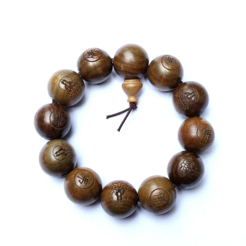 Браслет из сандалового дерева для буддистских молитв 2 см | Спорт и развлечения