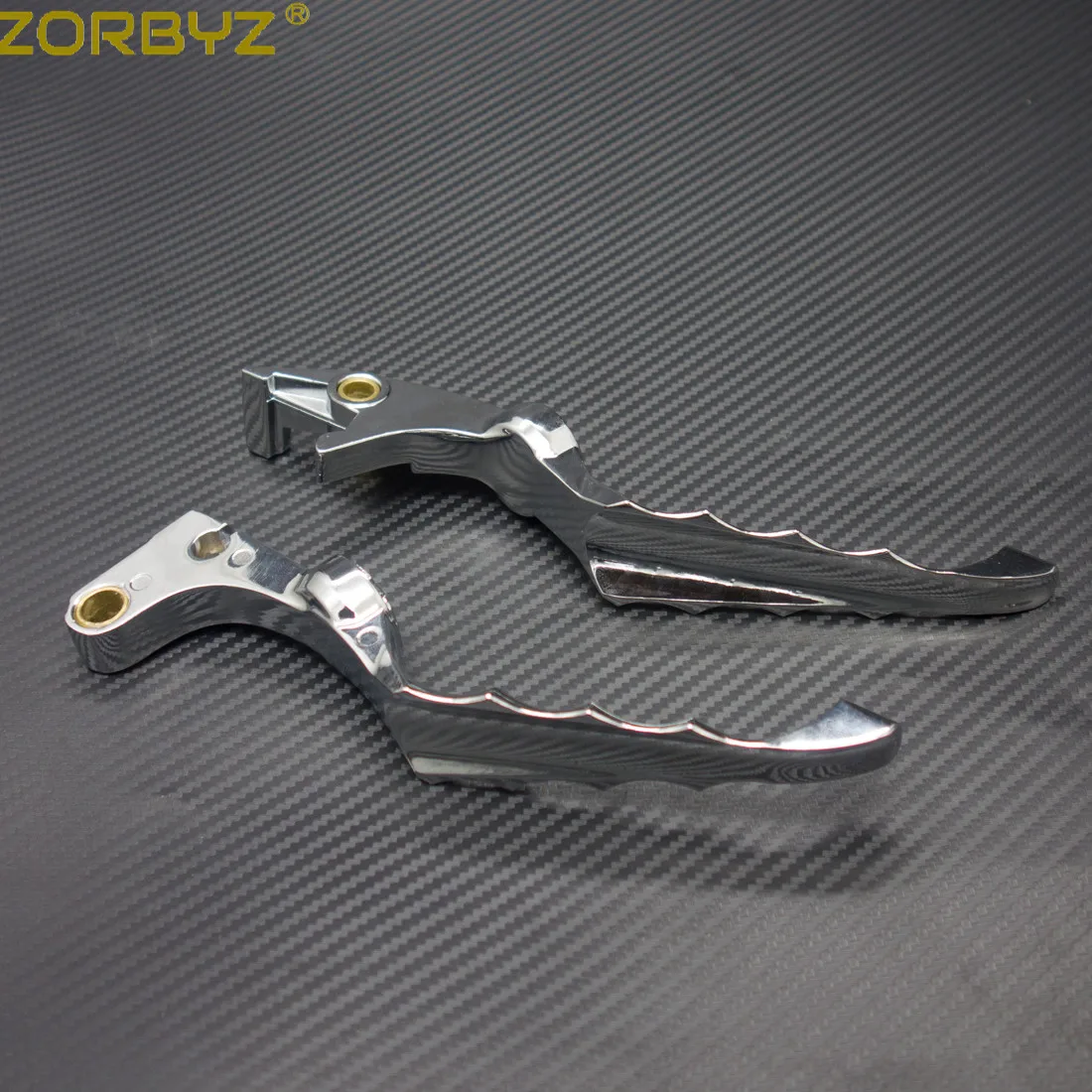 ZORBYZ мотоциклетный хромированный стальной Череп Скелет тормозной рычаг