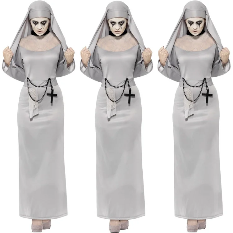 

Halloween Cosplay Vampire Priest Nuns Witch Horror Zombie Nuns Masquerade Party Costumes