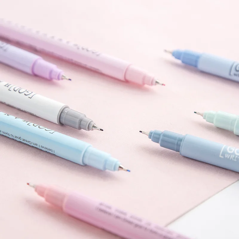 8 шт./упак. многоцветная портативная гелевая ручка с чернилами подводка для