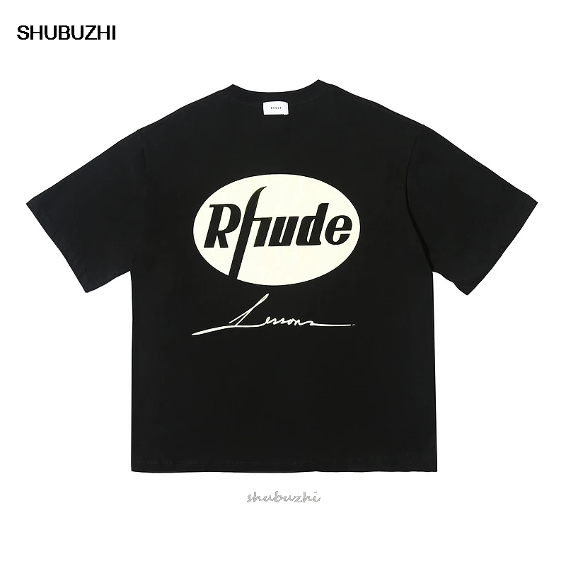 Топ Лучший RHUDE футболка для мужчин женщин сотрудничество Ограниченная серия