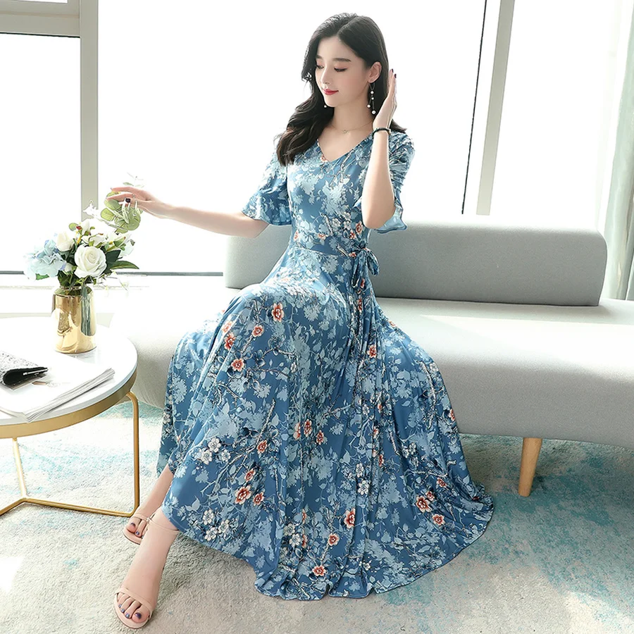 Женское платье-макси с цветочным принтом розовое винтажное облегающее платье