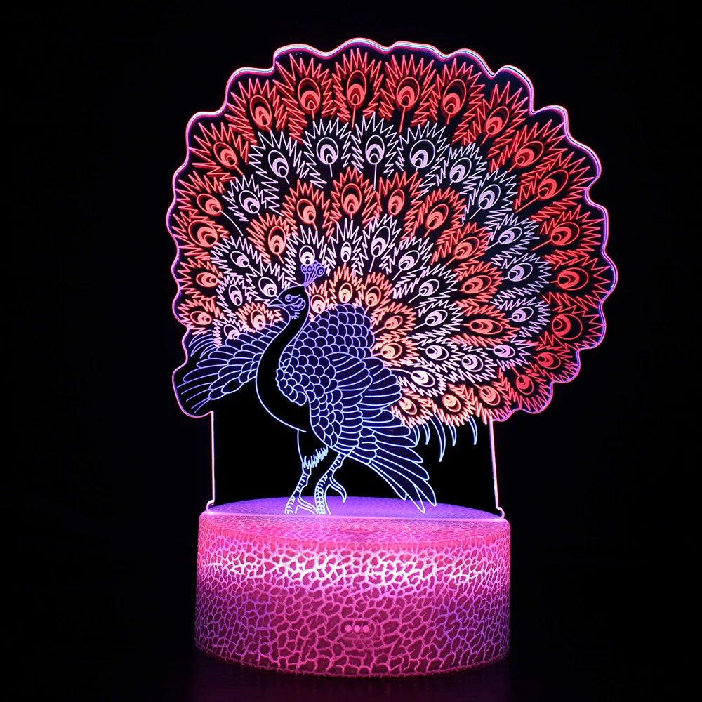 

3D Lamp Night Light,I Love You Dynamic Changing LED Optical Illusion Lamp with Touch LED 3D Illusion Lamp for Home Nurery Decor