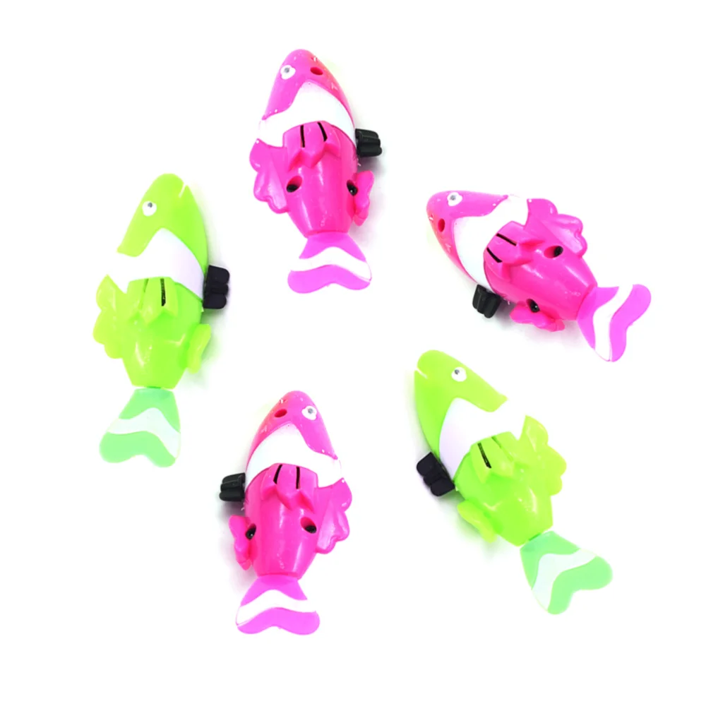

5Pcs Pool Wind Bath Toys Fishes Swimming Tub Bathtub Play Clockwork Play Kid Educational Water Toys (Random Color)