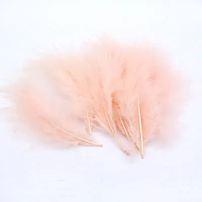 champagne 50pcs 4-7 дюймов 10-16 см перья индейки Марабу пышное свадебное платье DIY ювелирные украшения декоративные аксессуары перья 50 шт - Цвет: champagne 50pcs