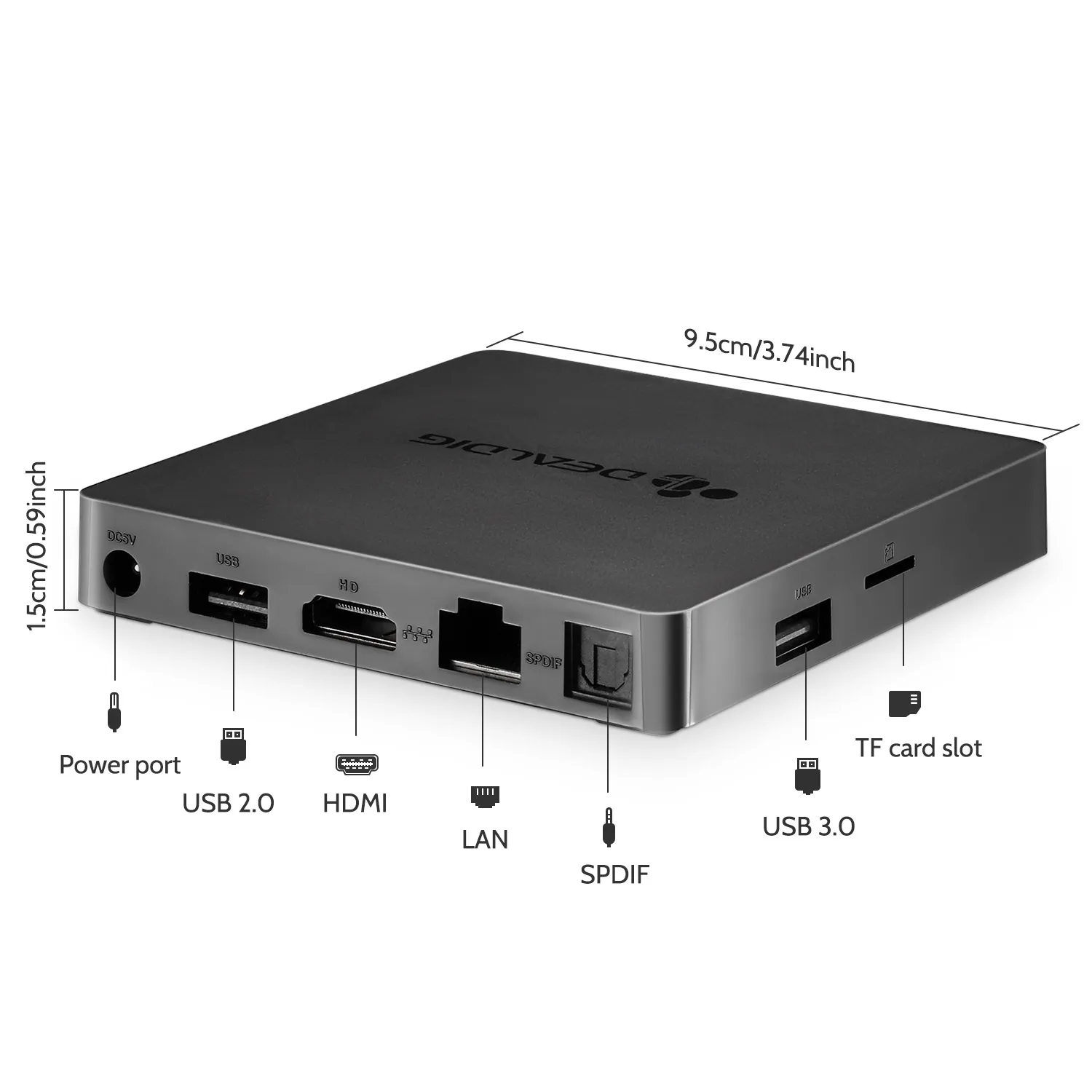 DEALDIG BOXD7 Android 7 1 tv Box 6K HD Allwinner H6 четырехъядерный Mali T720 MP2 телеприставка 2GB 16GB 2 4G/5 8G WiFi