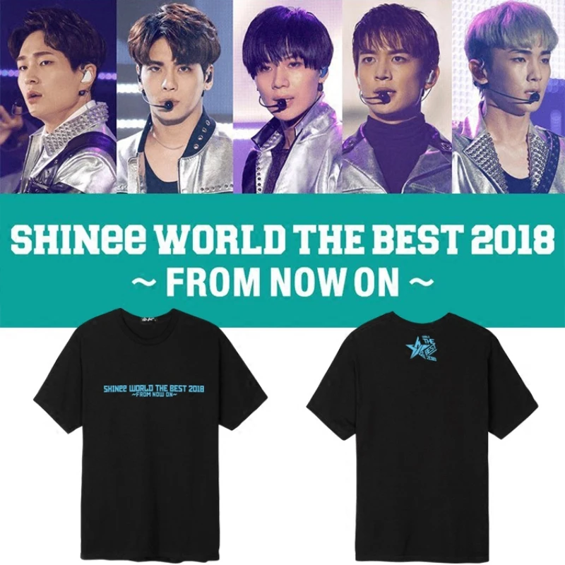 Mainlead Kpop SHINEE футболка Лучший в мире с сегодняшнего альбома ONew key Minho Tee|Футболки| |