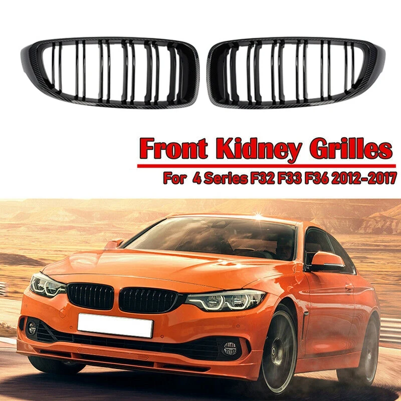 

Car Dual Slat Front Bumper Kidney Grille Grill for-BMW 4 Series F32 F36 F82 2012-2017