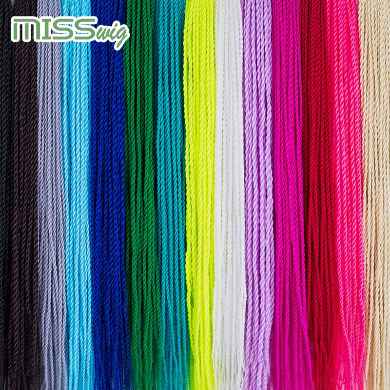 Miss wig Омбре Сенегальские вьющиеся волосы крючком косы 24 дюйма 35 цветов