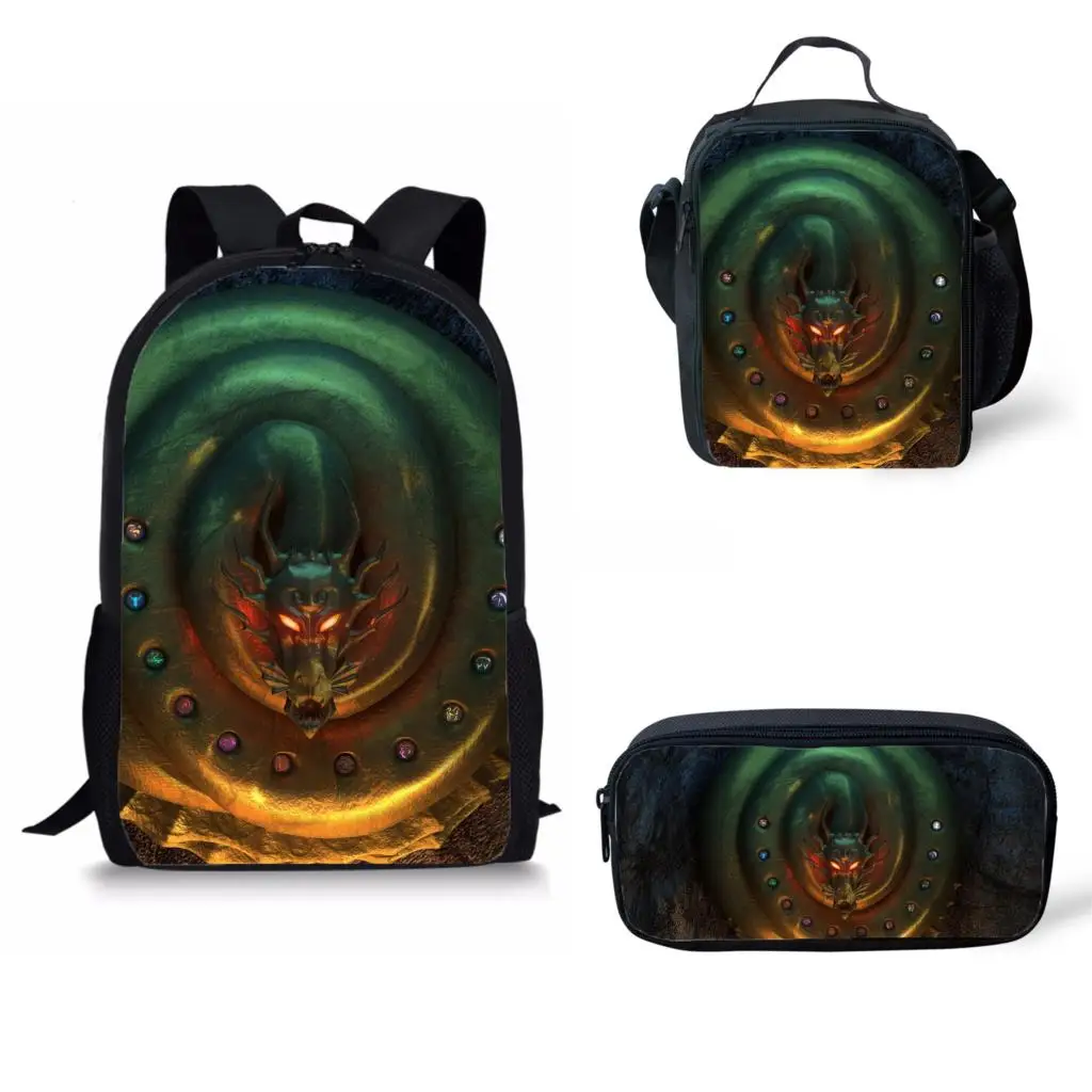 

Cusotm Print School Bags Backpack for Children 3pcs/set Cartoon Jackie Chan Adventures Printing Kids Book Bag Primary Satchel
