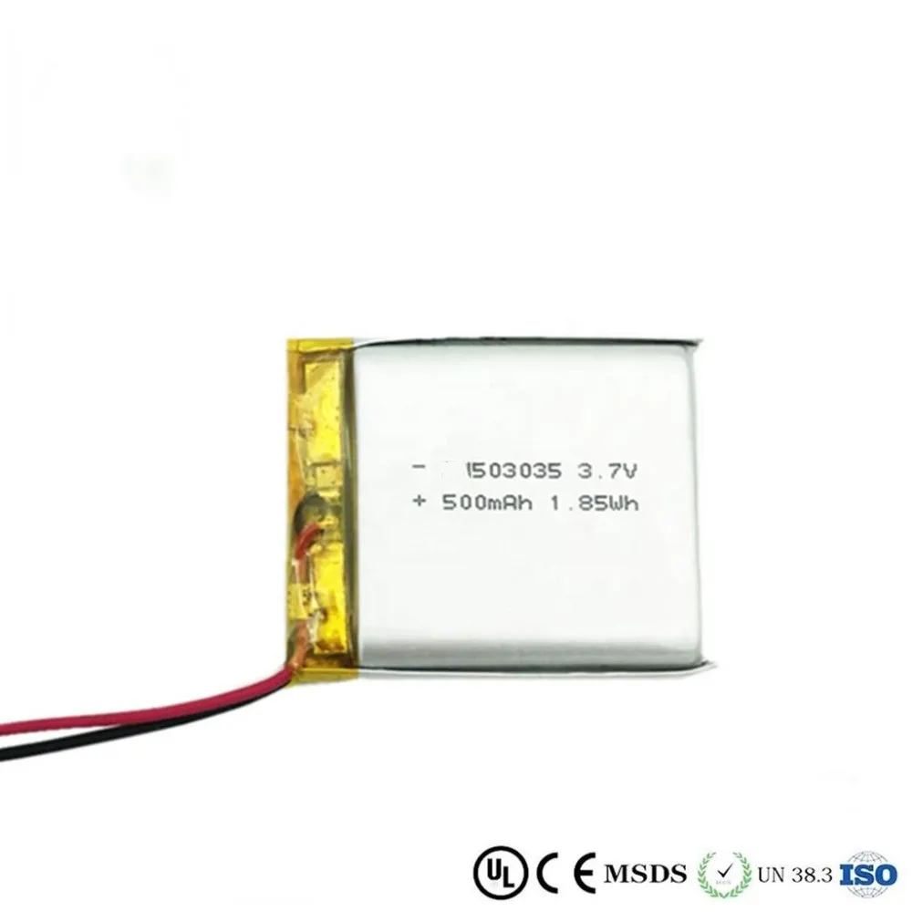 Заводская перезаряжаемая литий ионная аккумуляторная батарея 3 7 053035 мАч 503035 Втч