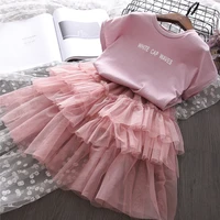 fashion girls clothes set summer shirt and tutu skirt clothing set for kids baby casual sets 2019 new children wear