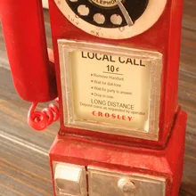 Vintage Rotate Classic Look Dial Pay Phone Model Retro Booth Home Decoration Ornament TSLM