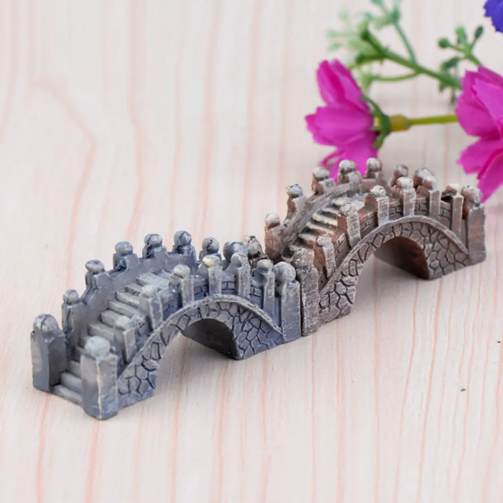 Микро-ландшафтное украшение из смолы в дворцовом стиле jiangnan маленькая моста