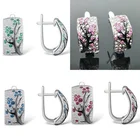 Серьги-гвоздики женские, с фианитами, для свадьбы, вечеринки