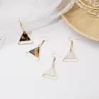 Женские Геометрические серьги Hello Miss, простые акриловые серьги с леопардовым принтом в стиле ретро