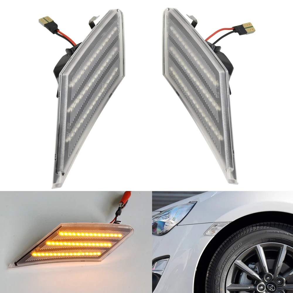 LED Dynamic Fender Turn Signal Light Side Marker Lamp SC2555100 For Toyota 86 FT86 GT86 Scion FR-S 2013-2019 |