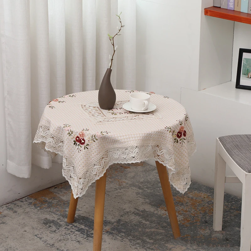 Европейская вышитая искусственная кружевная хлопковая льняная