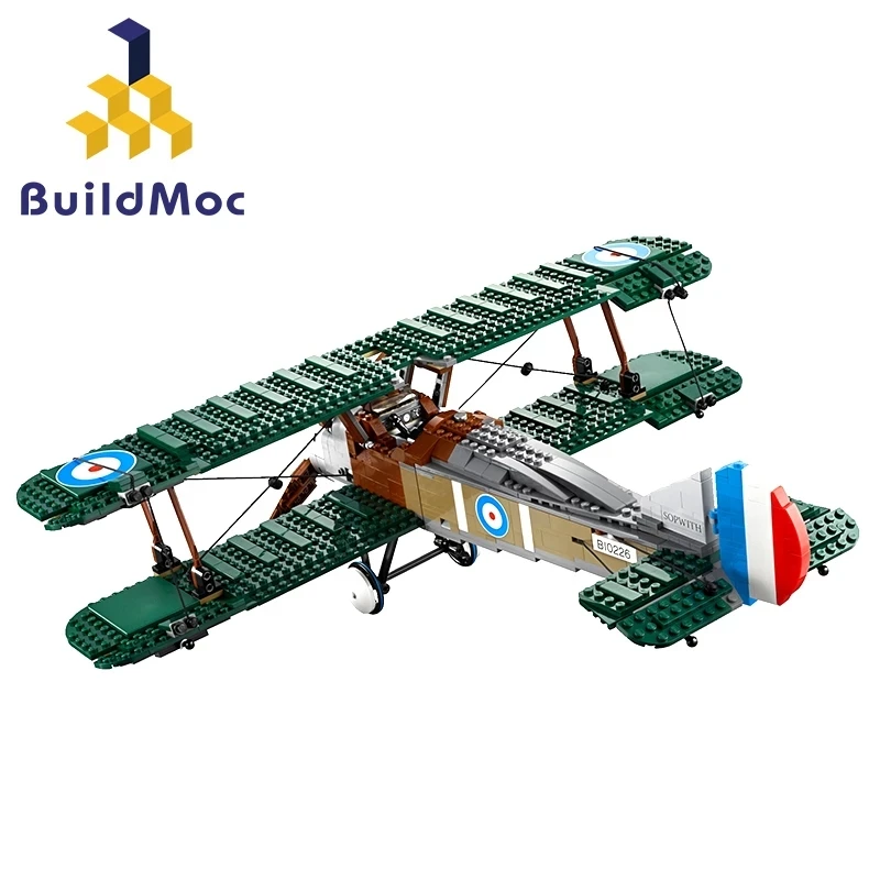 BuildMOC 10226 эксклюзивная Коллекционная серия Sopwith Camel игрушечные блоки наборы блоков