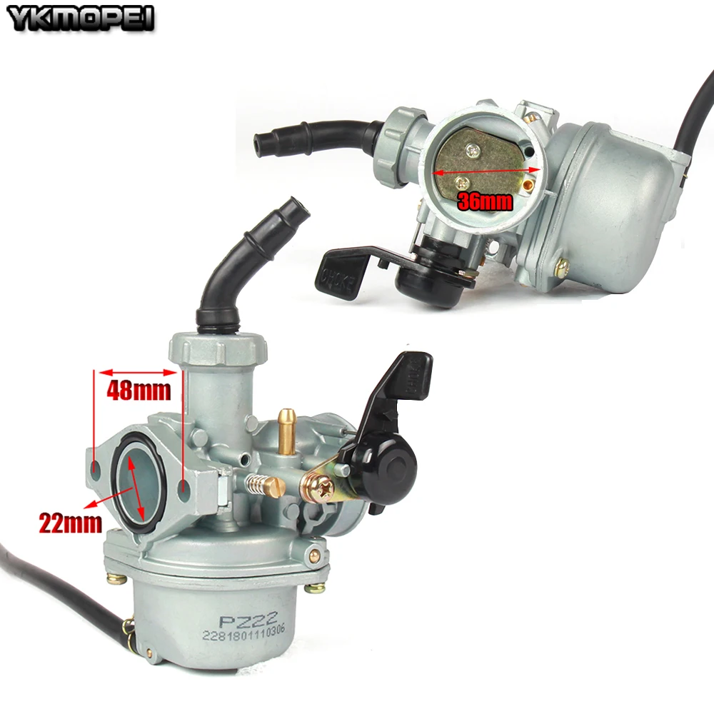 Мотоциклетный карбюратор PZ22 22 мм для 125cc KAYO Apollo Bosuer XMoto Kandi внедорожные/питбайки -
