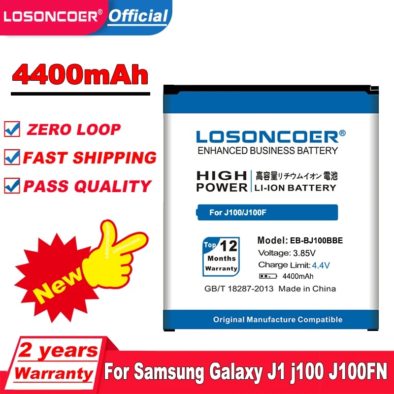 Аккумулятор LOSONCOER 4400 мАч для Samsung Galaxy J100F J100H J1 j100 J100D J100FN J100M|battery for samsung|battery forbattery