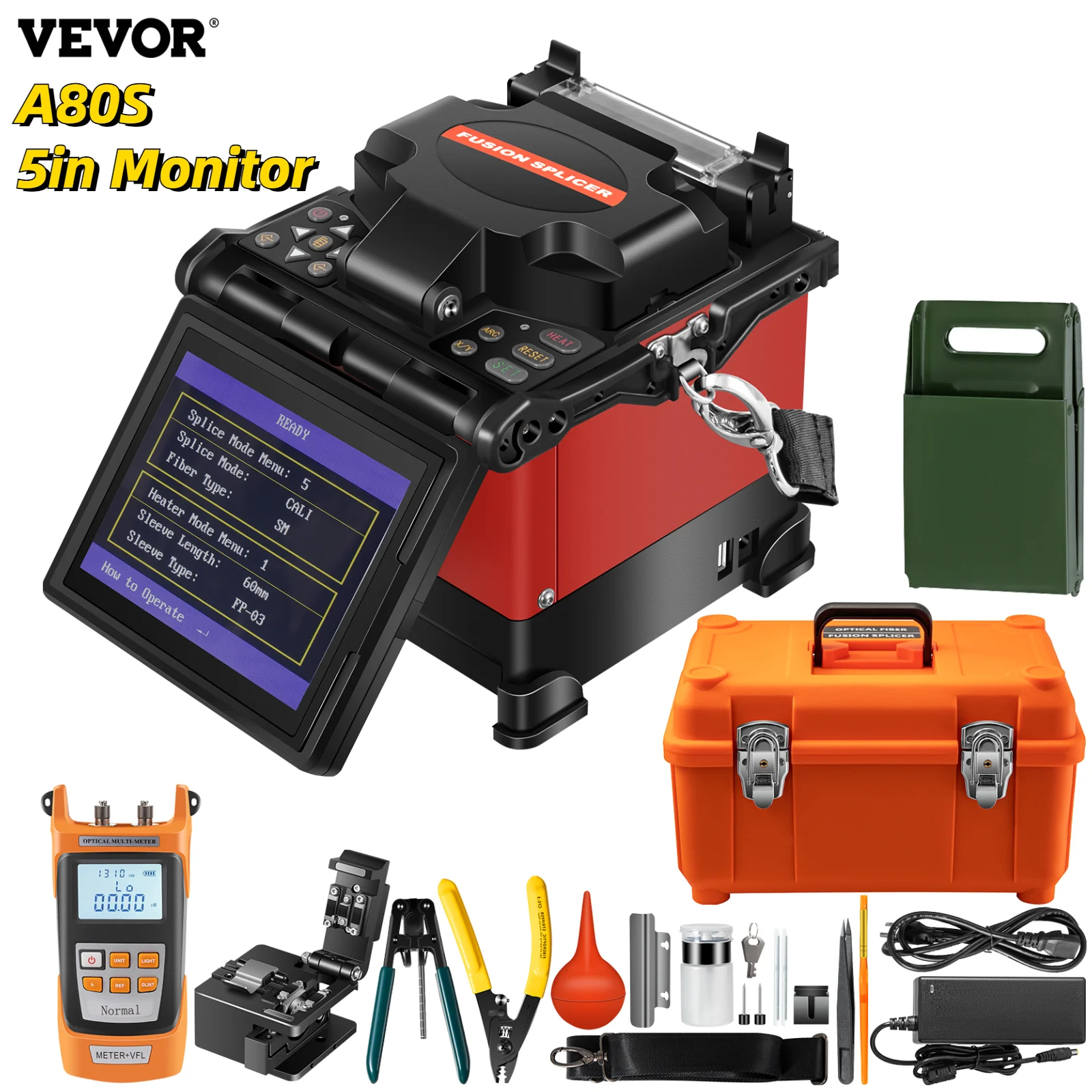 

VEVOR A-80S Precision FTTH волоконно-оптический термический сварочный аппарат для кабельных работ