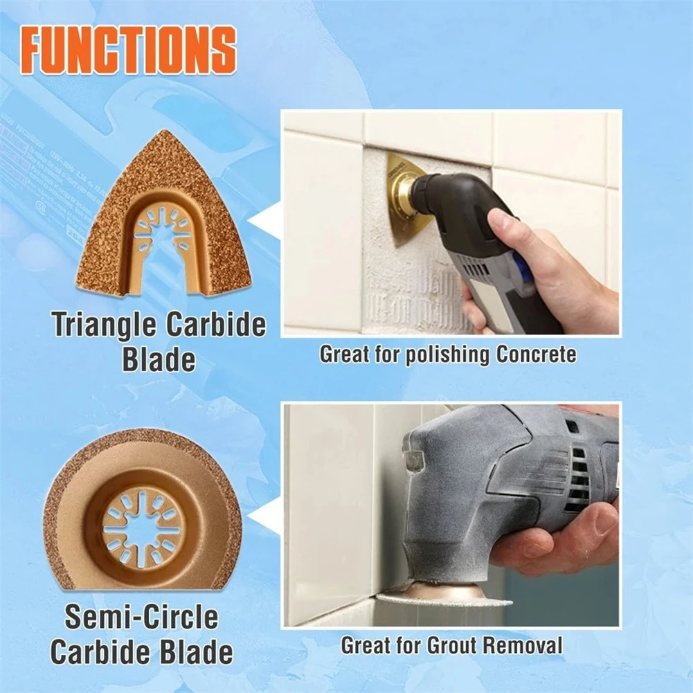 

14pcs Oscillating Saw Blades Multifunction Universal Electric Tools Saw Blades Cutting Renovator Trimmer Blades Tool FEA