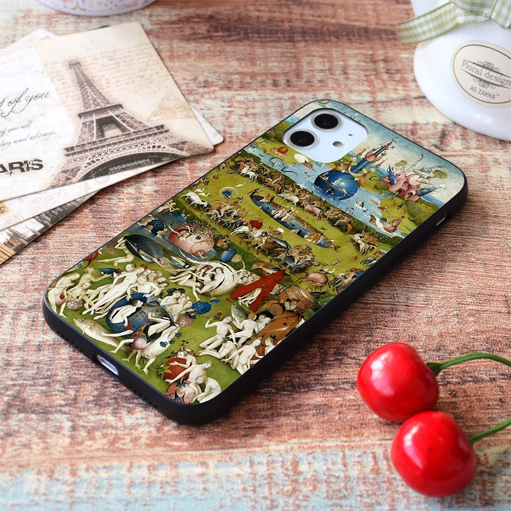 

For iPhone Earthly Delights Soft TPU Border Apple iPhone Case