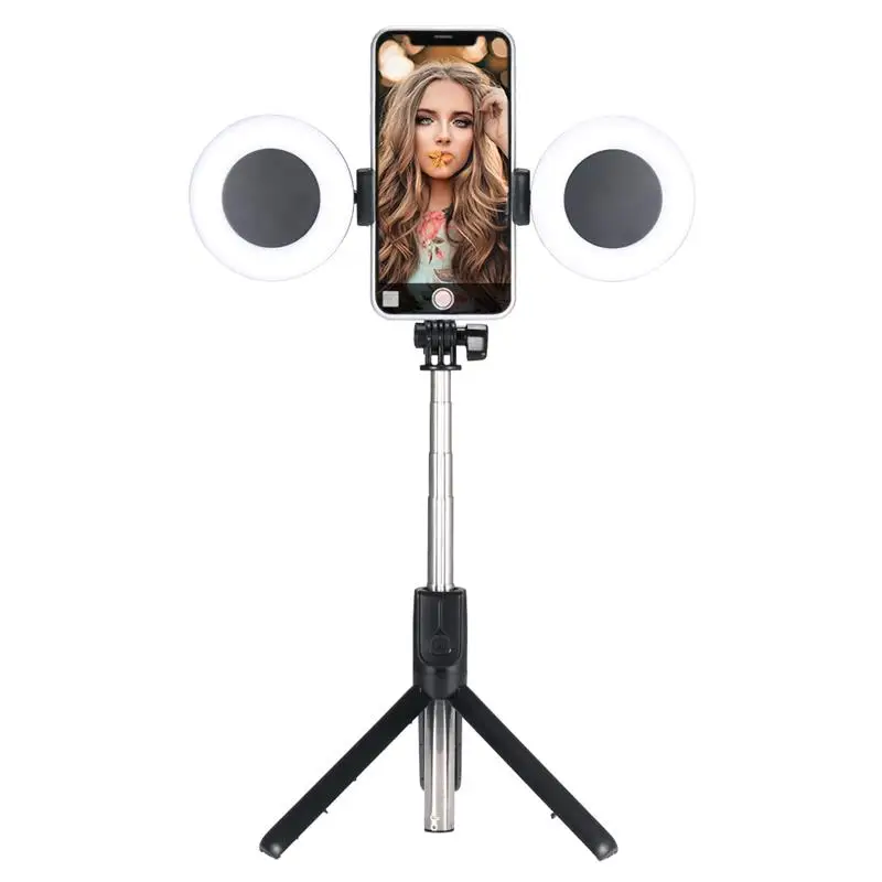 

LED Selfie Ring Light Wireless Bluetooth Selfie Stick Photo Video Camera Phone Light Ringlight For Live YouTube Fill Light