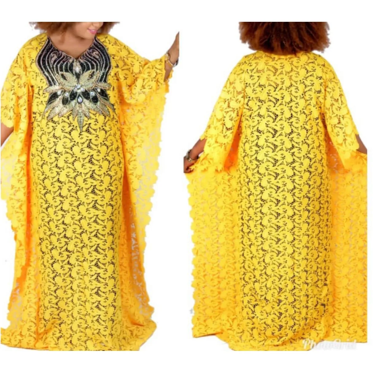 Женское кружевное длинное платье с v-образным вырезом и бусинами 2019 | Женская