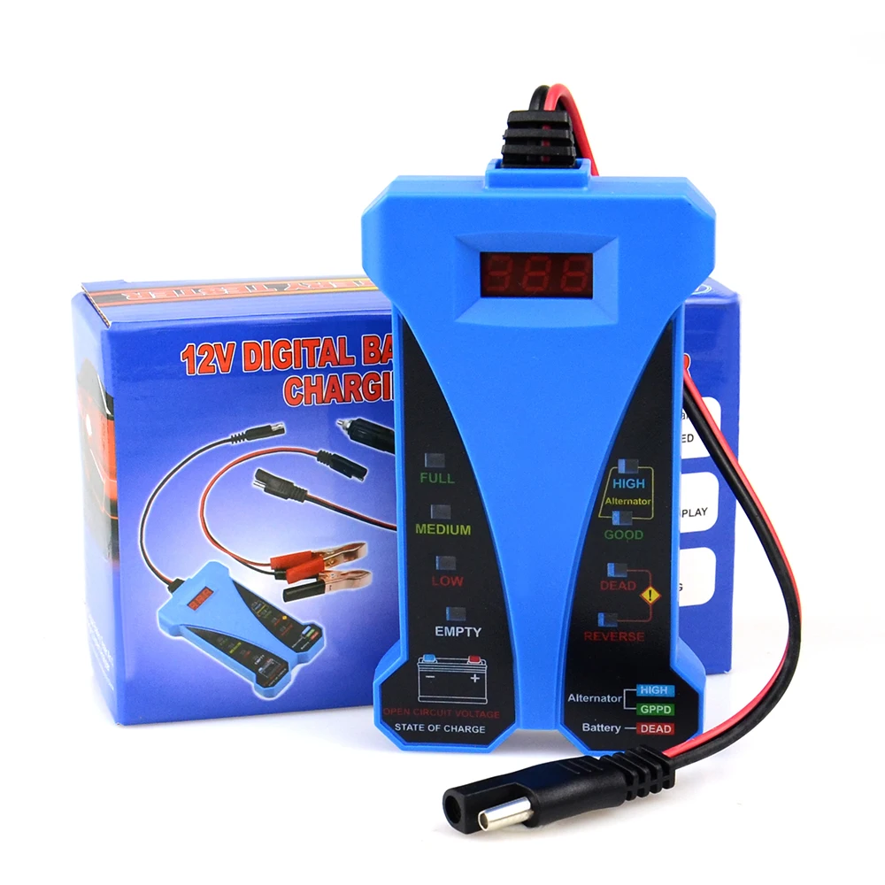 Новинка 2019 Умный Цифровой Тестер Аккумуляторов светодиодный дисплей вольтметр 12