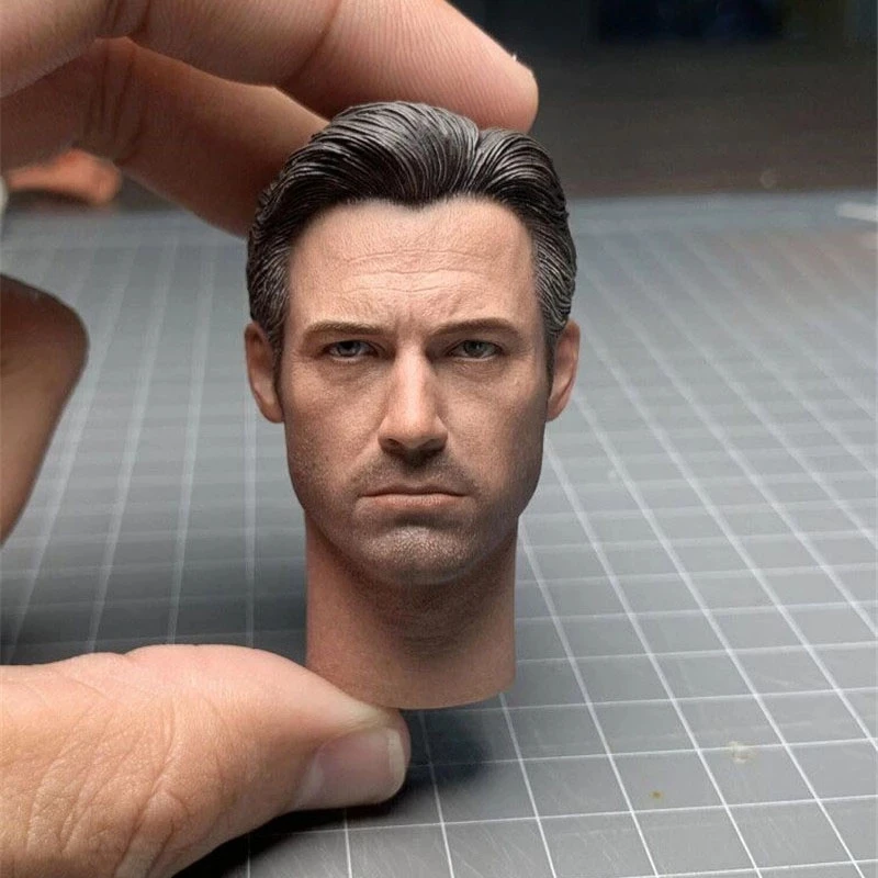 

1/6 Ben Affleck Head Sculpt PVC Male Soldier Head Carving Fit 12'' Action Figure Body FR-012