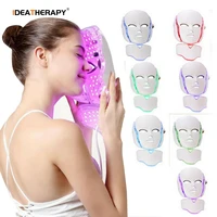 ideainfrared tl50 7 colors light led facial mask red light therapy beauty device with neck skin rejuvenation skin care anti acne