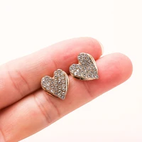 s1975 fashion jewelry heart stud earrings rhinstone cute heart earrings
