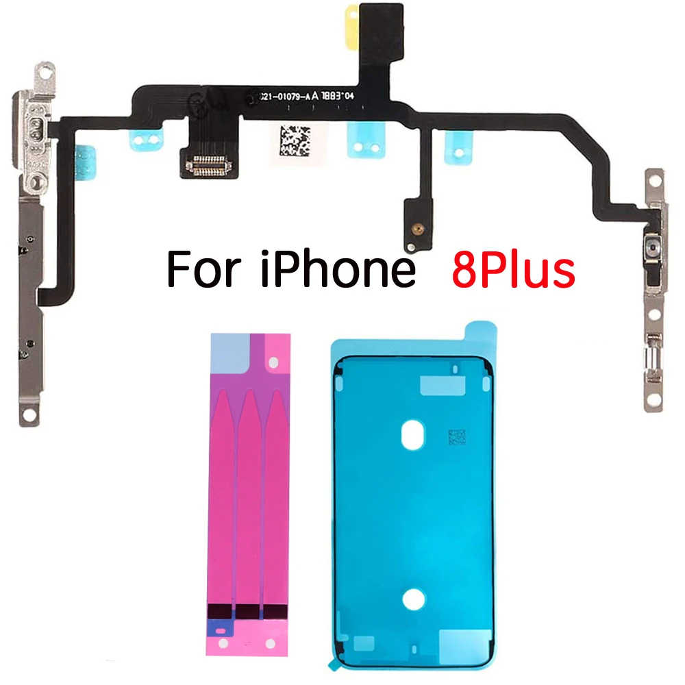 

Power Volume Buttons & Mute Switch Flex Cable With Waterproof And Battery Adhesive For iPhone 7 7Plus 8G 8 Plus