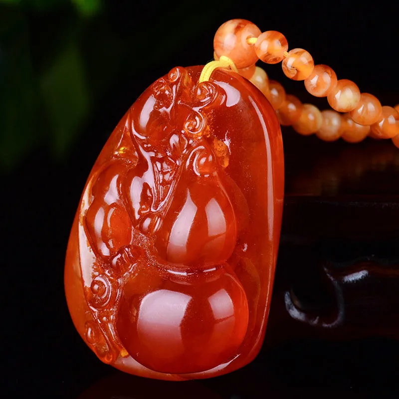 

Подвеска из натурального старого медового воска в виде тыквы, ожерелье из железа и янтаря, цепь для свитера, модные ювелирные изделия для му...