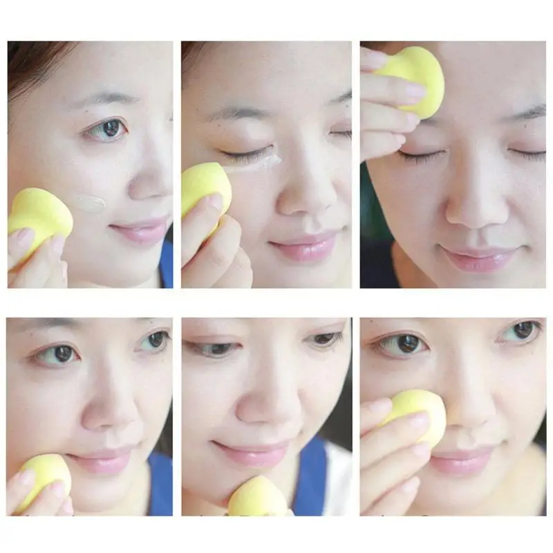 4 шт Макияж Губка Красота пудра гладкой сухой мокрой Применение профессиональная