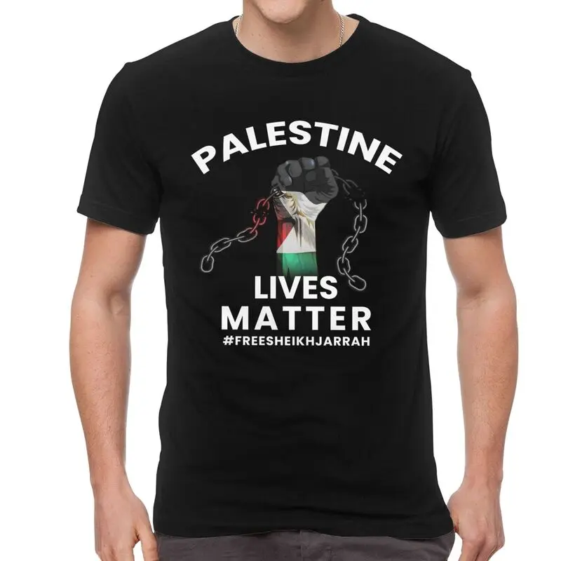 

Palestinian Lives Matter T Shirt Men Short Sleeve Cotton T-shirts Free Palestine Tees Top Streetwear Tshirts Gift Idea