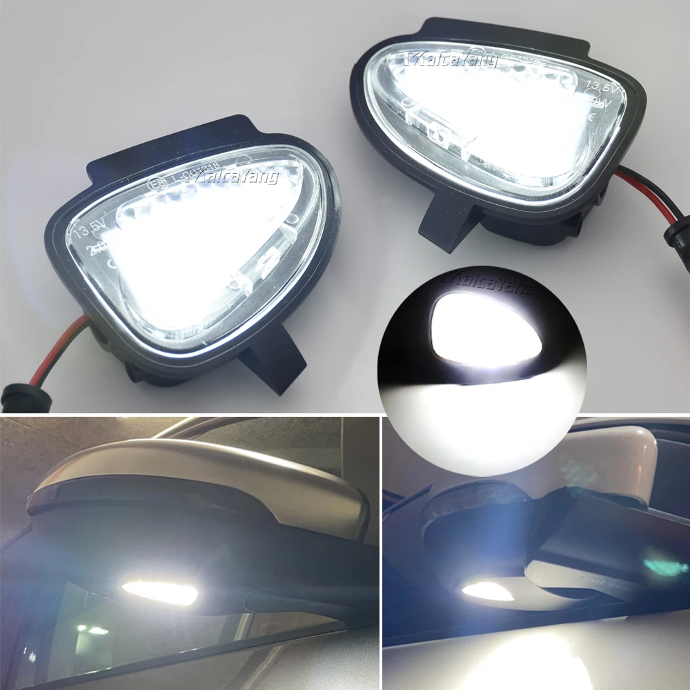 

2Pcs Canbus Car Under Side Mirror Light Puddle Lamp for Volkswagen VW Golf 6 GTI Cabriolet Passat B7 Touran LED Courtesy Light