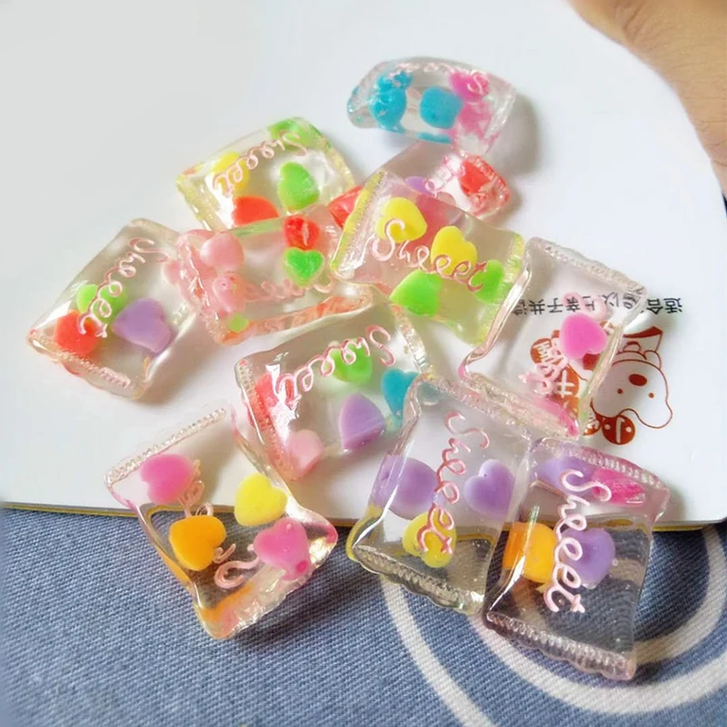 20 шт сладкой Конфета из смолы Flatback миниатюрный Желейный кабошон скрапбукинга Diy