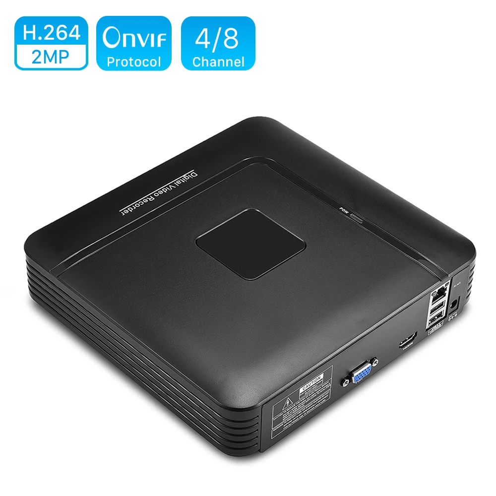 Мини CCTV NVR 4CH 8Ch для H.264 16CH для H.265 видео DVR рекордер Onvif для Full HD IP камера охранная система видеонаблюдения Сигнализация